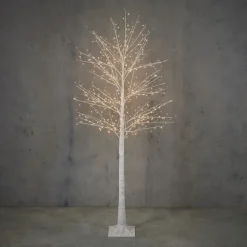Albero Bianco con 576 LED Bianco Classico con Timer