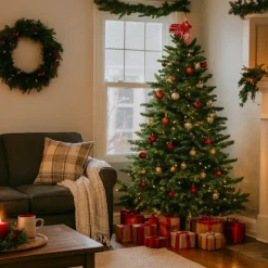 Albero di Natale Brampton Verde h215 Ø142cm PE+PVC