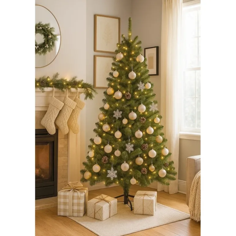 Albero di Natale Charlton Verde h215 Ø127cm PVC