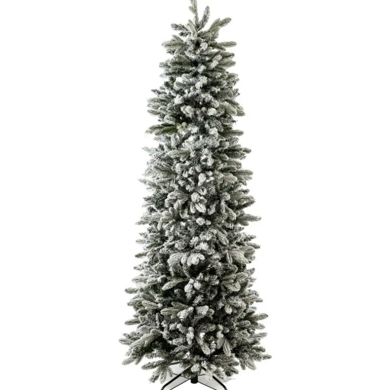 Albero di Natale Russel Innevato h210Ø70cm PE+PVC