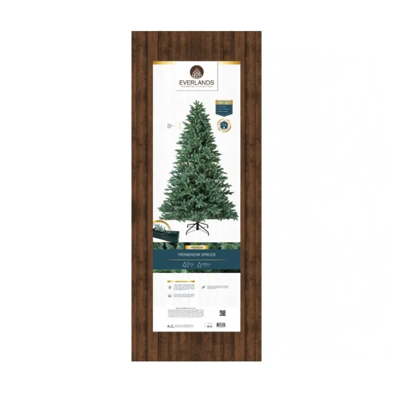 Albero di Natale Trondheim Verde/Blue h240Ø150cm PE+PVC