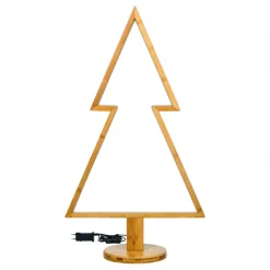Albero Natale Abete con Base H90cm LED BIANCO CALDO