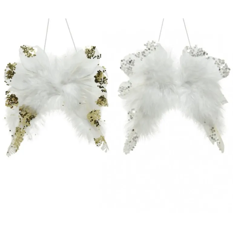 Ali con Piume e Glitter 15 cm. Pezzo Singolo