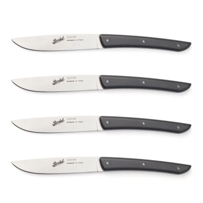 Berkel Set 4 Coltelli da Bistecca Colore Nero