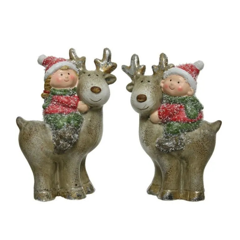 Bimbi con renne piccoli dim 5x11 cm Pezzo Singolo