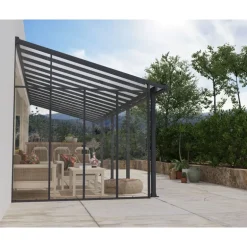 Canopia 3 m Parete laterale Pergola Grigio