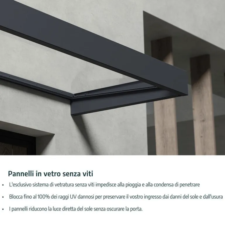 Canopia Amsterdam Pensilina Da Esterno 670X140 cm Trasparente