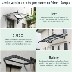 Canopia Aquila Pensilina Da Esterno 302X91 cm Trasparente