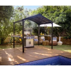 Canopia Austin Gazebo per Barbecue in Alluminio 1.8X2.4 m