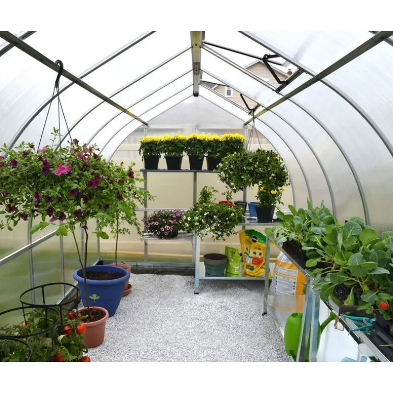 Canopia Bella Doppio Strato Serra Da Giardino in Policarbonato 367X244X219 cm Argento