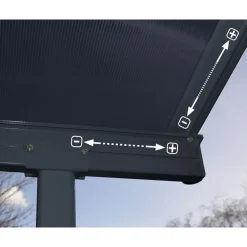 Canopia Capri Pergola Addossata in Alluminio 3X4.3 m Grigio