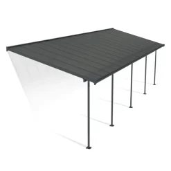 Canopia Capri Pergola Addossata in Alluminio 3X9.7 m Grigio