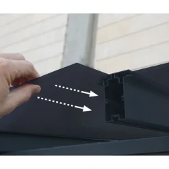 Canopia Capri Pergola Addossata in Alluminio 3X9.2 m Grigio