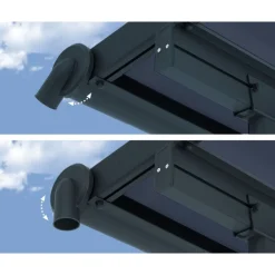 Canopia Capri Pergola Addossata in Alluminio 3X6.2 m Grigio