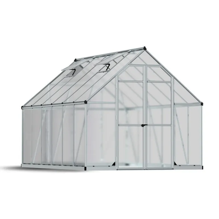 Canopia Essence Doppio Strato Serra Da Giardino in Policarbonato 367X244X229 cm Argento