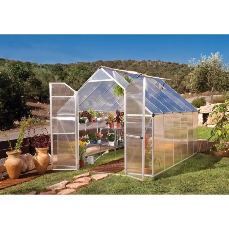 Canopia Essence Doppio Strato Serra Da Giardino in Policarbonato 367X244X229 cm Argento