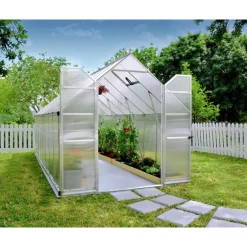 Canopia Essence Doppio Strato Serra Da Giardino in Policarbonato 487X244X229 cm Argento