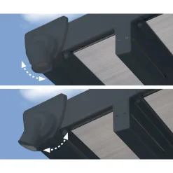 Canopia Feria Pergola Addossata in Alluminio 3X3 m Grigio