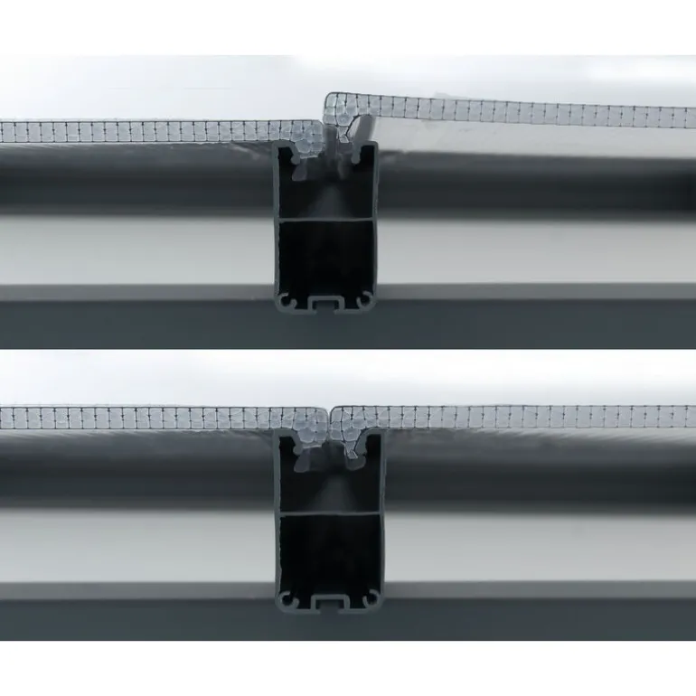 Canopia Feria Pergola Addossata in Alluminio 3X8.5 m Grigio