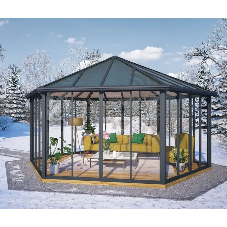 Canopia Garda Gazebo Chiuso in Alluminio 5.2X6 m