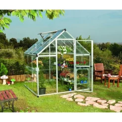 Canopia Harmony Trasparente Serra Da Giardino in Policarbonato 186X185X208 cm Argento