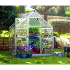 Canopia Harmony Trasparente Serra Da Giardino in Policarbonato 126X185X208 cm Argento