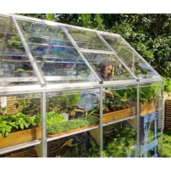 Canopia Harmony Trasparente Serra Da Giardino in Policarbonato 306X185X208 cm Argento