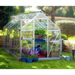 Canopia Harmony Trasparente Serra Da Giardino in Policarbonato 426X185X208 cm Argento