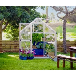 Canopia Harmony Trasparente Serra Da Giardino in Policarbonato 247X185X208 cm Argento