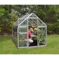 Canopia Harmony Trasparente Serra Da Giardino in Policarbonato 247X185X208 cm Argento