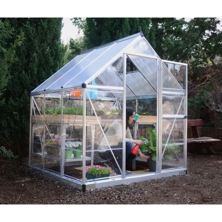 Canopia Hybrid Serra Da Giardino in Policarbonato 186X185X208 cm Argento