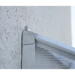 Canopia Lean-To Serra Da Giardino in Policarbonato Argento 244X124X225 cm Ibrida