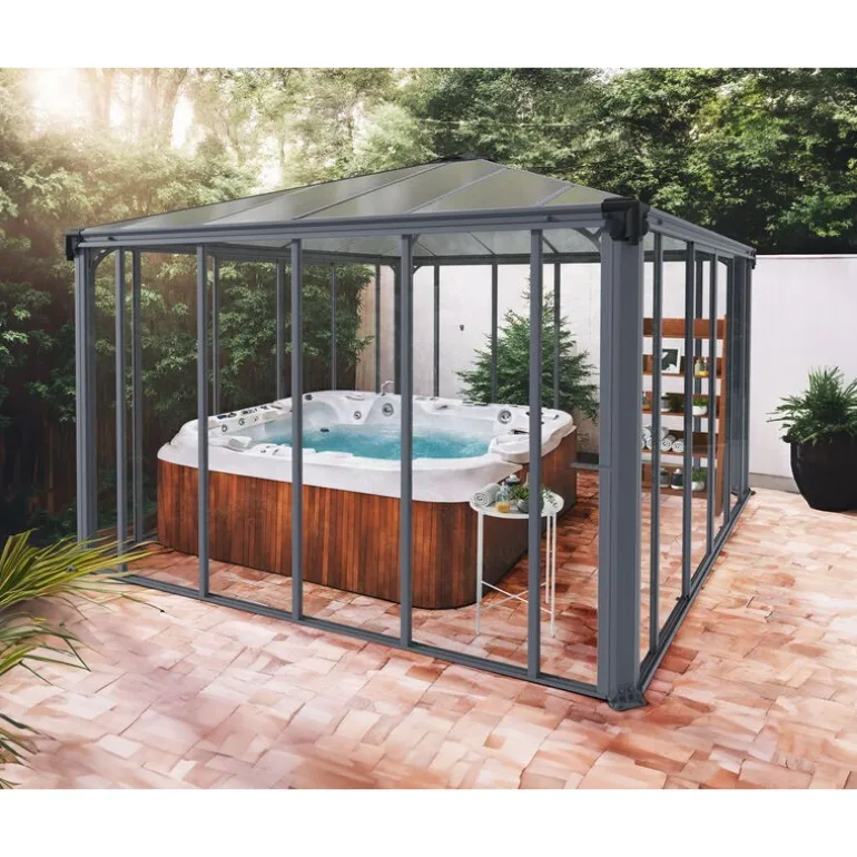 Canopia Ledro Gazebo Chiuso in Alluminio 3.6X3.6 m