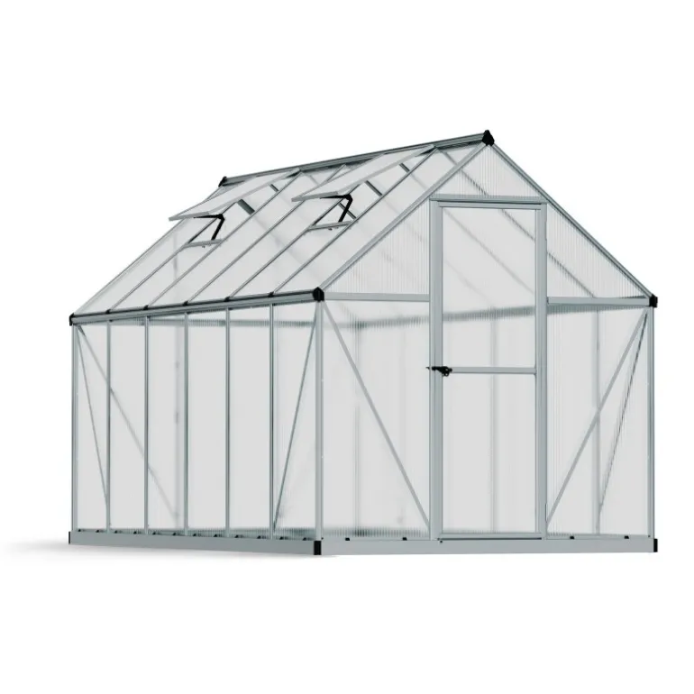 Canopia Mythos Doppio Strato Serra Da Giardino in Policarbonato 370X185X208 cm Argento