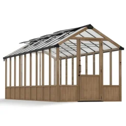 Canopia NATURA Doppio Strato Serra Da Giardino in Policarbonato 641X237.5X261 cm - Legno di cedro