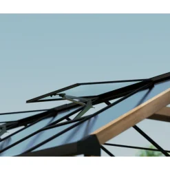 Canopia NATURA Doppio Strato Serra Da Giardino in Policarbonato 641X237.5X261 cm - Legno di cedro