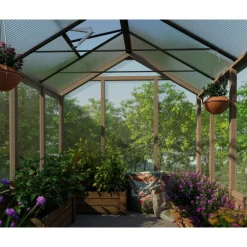 Canopia NATURA Doppio Strato Serra Da Giardino in Policarbonato 500.5X237.5X261 cm - Legno di cedro