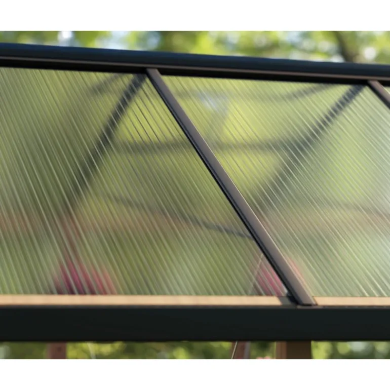 Canopia NATURA Doppio Strato Serra Da Giardino in Policarbonato 500.5X237.5X261 cm - Legno di cedro