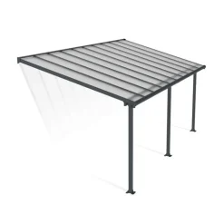Canopia Olympia Pergola Addossata in Alluminio 3X6.2 m Grigio