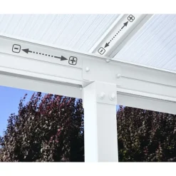 Canopia Olympia Pergola Addossata in Alluminio 3X3 m Bianco