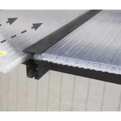 Canopia Olympia Pergola Addossata in Alluminio 3X9.8 m Grigio