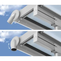 Canopia Olympia Pergola Addossata in Alluminio 3X5.5 m Bianco