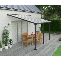 Canopia Olympia Pergola Addossata in Alluminio 3X4.3 m Grigio