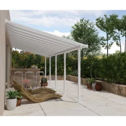 Canopia Olympia Pergola Addossata in Alluminio 3X9.2 m Bianco