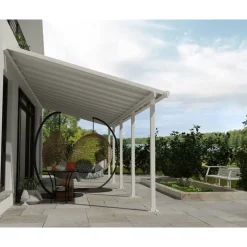Canopia Olympia Pergola Addossata in Alluminio 3X8.6 m Bianco
