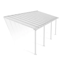 Canopia Olympia Pergola Addossata in Alluminio 3X7.4 m Bianco