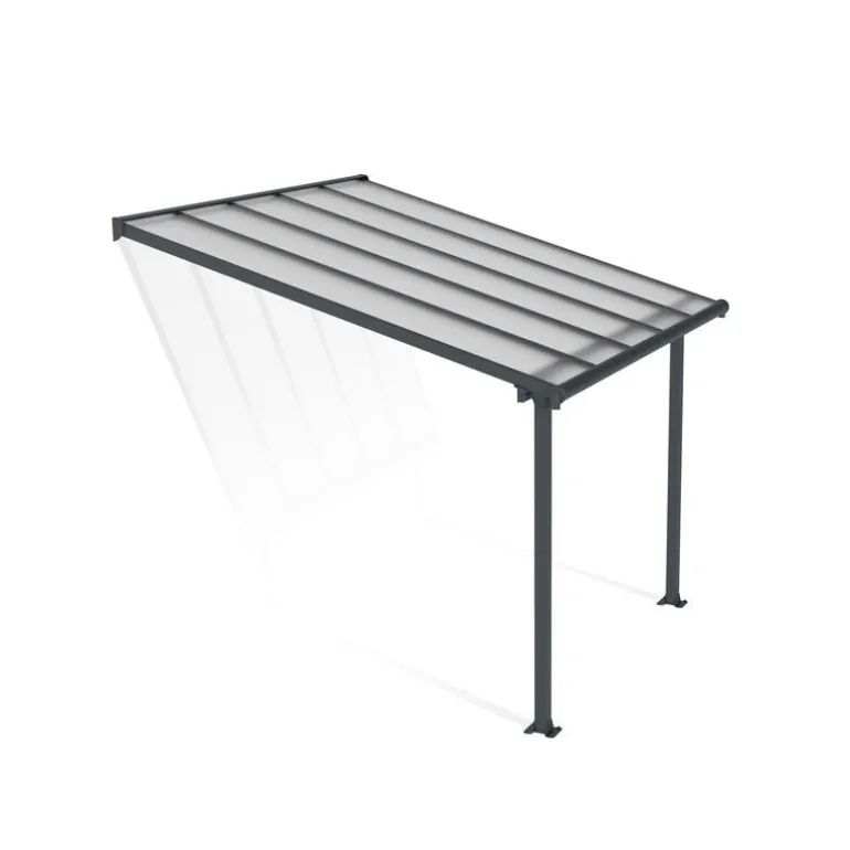 Canopia Olympia Pergola Addossata in Alluminio 3X3 m Grigio