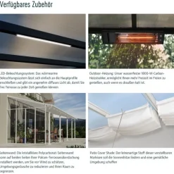 Canopia Olympia Pergola Addossata in Alluminio 3X3 m Grigio