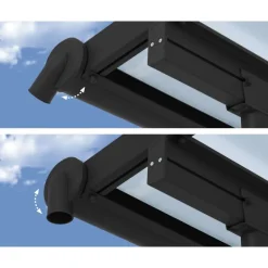 Canopia Olympia Pergola Addossata in Alluminio 3X7.4 m Grigio