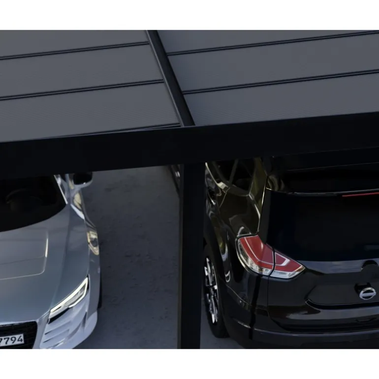 Canopia OSLO Carport in Alluminio 6X9 m Nero